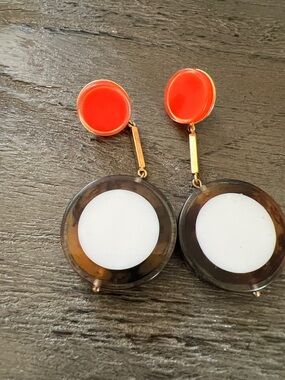 kate spade Orange and White Drop Earrings
